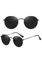 Gold Metal Çerçeveli Kırmızı Camlı Beşgen Retro Kadın Güneş Gözlüğü thumbnail 4