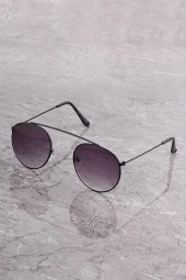 Siyah Oval Camlı Vintage Model Kadın Güneş Gözlüğü - 2