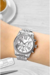 Dekoratif Göstergeli Metal Kordon Kadın Kol Saati - 1