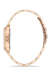 Dekoratif Kadran Taşlı Tasarım Metal Kordon Kadın Kol Saati - 3