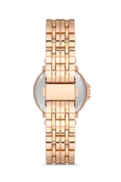 Dekoratif Kadran Taşlı Tasarım Metal Kordon Kadın Kol Saati - 4