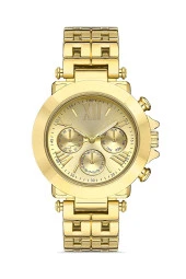 Dekoratif Göstergeli Gold Renkli Şık Kadın Kol Saati - 1