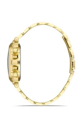 Dekoratif Göstergeli Gold Renkli Şık Kadın Kol Saati - 3