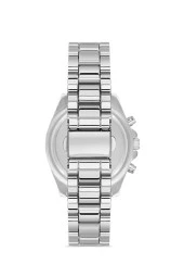 Taşlı Tasarım Dekoratif Kadran Şık Gümüş Kadın Kol Saati - 2