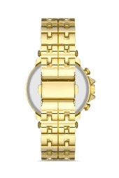 Dekoratif Göstergeli Gold Renkli Şık Kadın Kol Saati - 4