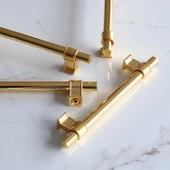 Hisar Altın Gold Düz Metal Kulp Kulpu 192 mm Çekmece Mobilya Mutfak Dolabı Dolap Kulpları Kulbu - 4