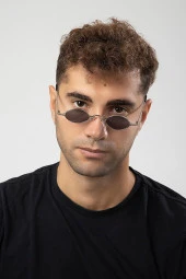 Mavi Yuvarlak Kemik Kasa Kadın Güneş Gözlüğü thumbnail 1