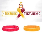 Galatasaray Orijinal Tek Yürek Tek Bilek Silikon Bileklik - 2