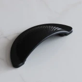 Yelken Midye Tas Çanak 64 mm Düğme Mat Siyah Mobilya Mutfak Dolabı Çekmece Dolap Kulpları Kulpu Kulb - 7