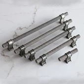 Hisar Eskitme Antik Gümüş Metal 160 mm Tırtık Mobilya Mutfak Çekmece Dolap Kulpu Kulbu Kulpları - 6