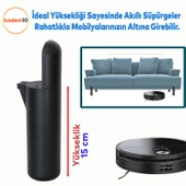 Kapsül Mobilya Yükseltici Sehpa Kanepe TV Ünitesi Koltuk Ayağı Baza Ayakları Mat Siyah 15 cm thumbnail 4