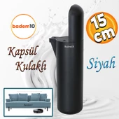 Kapsül Mobilya Yükseltici Sehpa Kanepe TV Ünitesi Koltuk Ayağı Baza Ayakları Mat Siyah 15 cm thumbnail 1