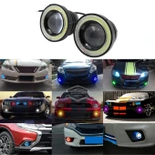 Fiat Doblo D1 2000-2005 Uyumlu Üniversal Mercekli Angel Sis Farı Metal Su Geçirmez 76 mm Turuncu Halkalı Gündüz Farı Angel Eyes 2 Adet - 10