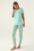 Roly Poly 3403 Callım Kadın Kısa Kol Pijama Takımı - 1