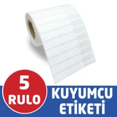 72 x 10mm Kuyumcu Etiketi - 5 Rulo = 6250 Adet - 1