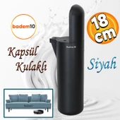 Kapsül Mobilya Yükseltici Kanepe Tv Ünitesi Koltuk Ayağı Konsol Ayakları Mat Siyah 18 Cm - 1