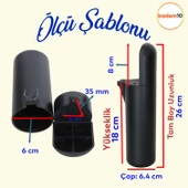 Kapsül Mobilya Yükseltici Kanepe Tv Ünitesi Koltuk Ayağı Konsol Ayakları Mat Siyah 18 Cm - 2