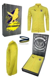 Fenerbahçe Orijinal 23/24 A Takım Tam Fermuarlı Futbolcu Sweat + Bileklik Set Özel Ahşap Kutulu - 1