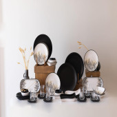 Keramika Takım Kahvaltı Mat Başak Renkli 42 Parça 6 Kişilik - 1