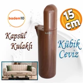 Kapsül Mobilya Kanepe TV Ünitesi Koltuk Ayağı Baza Ayakları Ahşap Desenli Kahverengi Ceviz 15 cm thumbnail 1