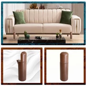 Kapsül Mobilya Kanepe TV Ünitesi Koltuk Ayağı Baza Ayakları Ahşap Desenli Kahverengi Ceviz 15 cm thumbnail 6