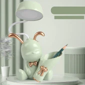 Dekoratif Usb Şarjlı Çocuk Bebek Odası Tavşan Masa Lambası ve Kalemlik - 1