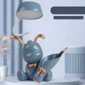 Dekoratif Usb Şarjlı Çocuk Bebek Odası Tavşan Masa Lambası ve Kalemlik - 2