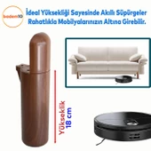 Kapsül Mobilya Kanepe Tv Ünitesi Koltuk Ayağı Konsol Ayakları Ahşap Desenli Kahverengi Ceviz 18 Cm thumbnail 4
