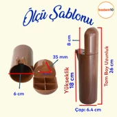 Kapsül Mobilya Kanepe Tv Ünitesi Koltuk Ayağı Konsol Ayakları Ahşap Desenli Kahverengi Ceviz 18 Cm thumbnail 2