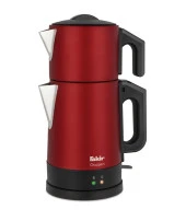 Fakir Chaizen Kırmızı 1800 W Çelik Demlikli Çay Makinesi - 1