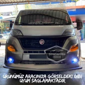 Fiat Ducato Uyumlu Üniversal Mercekli Angel Sis Farı Metal Su Geçirmez 76 mm Mavi Halkalı Gündüz Farı Angel Eyes 2 Adet - 3