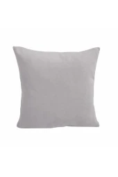 Çift Taraflı 50x50 Cm Krem Rengi Kadife Dokulu Yastık Kırlent Kılıfı - 1
