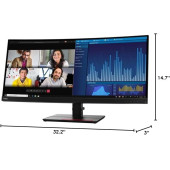 ThinkVision P34w-20 34.14" WQHD Ultra-Wide Curved Monitor - 6