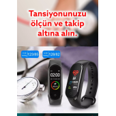 QASUL M4 Akıllı Bileklik Renkli Ekran İOS Ve Android Uymulu Ekran Teması Değiştirme - 4