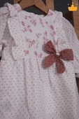 Babydola Müslin Kız Bebek Bayramlık Uzun Kollu Elbise 15177 thumbnail 9