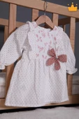 Babydola Müslin Kız Bebek Bayramlık Uzun Kollu Elbise 15177 thumbnail 8