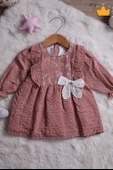 Babydola Müslin Kız Bebek Bayramlık Uzun Kollu Elbise 15177 thumbnail 1