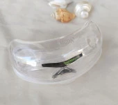 Deniz Gözlüğü Silikon Burun Tıkaçlı Kutulu Sörf Yüzücü Gözlüğü Şeffaf Siyah - 2