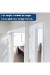 4 Adet Sünger Kapı Durdurucu Bebek Güvenliği koruyucu - 7