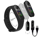 QASUL M4 Akıllı Bileklik Renkli Led Ekran Sensörlü Titreşimli Dokunmatik Siyah - 6