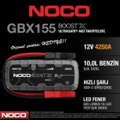 Noco Boost X GBX155 12V 4250 Amper Lityum Akü Takviye + Powerbank + Led Lamba  + Eva Çanta - 9