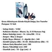 Gross Alüminyum Gövde Küçük Dalgıç Sıvı Transfer Pompası 12 Volt - 2