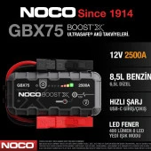 Noco Boost X GBX75 12V 2500 Amper Lityum Akü Takviye + Powerbank + Led Lamba  + Eva Çanta thumbnail 9