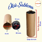 Kapsül Ayak Mobilya Yükseltici Kanepe TV Ünitesi Koltuk Ayağı Baza Ayakları Açık Kübik Ceviz 15 cm thumbnail 2