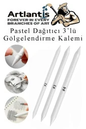 Karakalem Eskiz Çizim Masa Üstü Şövale Duralit Seti 25x35 cm Pastel Dağıtıcı Dereceli Kalem Hamur Silgi Beyaz Kurşun Kalem - 4