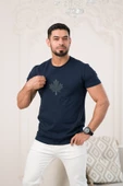Paul Martin Bisiklet Yaka Önü Baskılı Pamuklu Basic Regular Fit T-shirt thumbnail 3