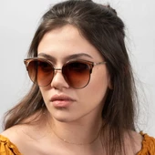 Daniel Klein DK4256P-2 Kahverengi Yuvarlak Oval Cat Eye Kadın Güneş Gözlüğü - 2