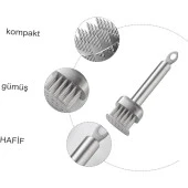 Et Marine Enjektör Set Paslanmaz Çelik İğne Baharat Sos Şırınga - 5