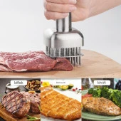 Et Marine Enjektör Set Paslanmaz Çelik İğne Baharat Sos Şırınga - 7