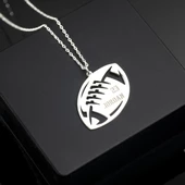 925 Ayar Gümüş Amerikan Futbol Topu Kolye Özel Tasarım thumbnail 2